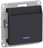 Выключатель карточный с подсветкой без рамки Systeme Electric AtlasDesign 1-кл. карбон картинка